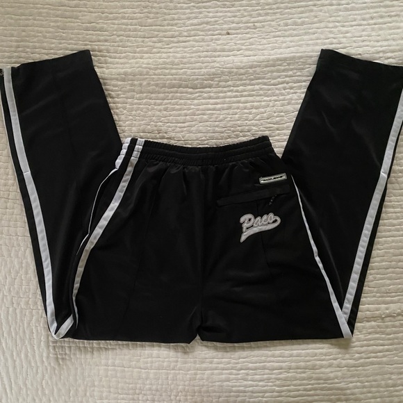 High Waisted Side Stripe Split Hem Track Pants - Picture 3 of 10